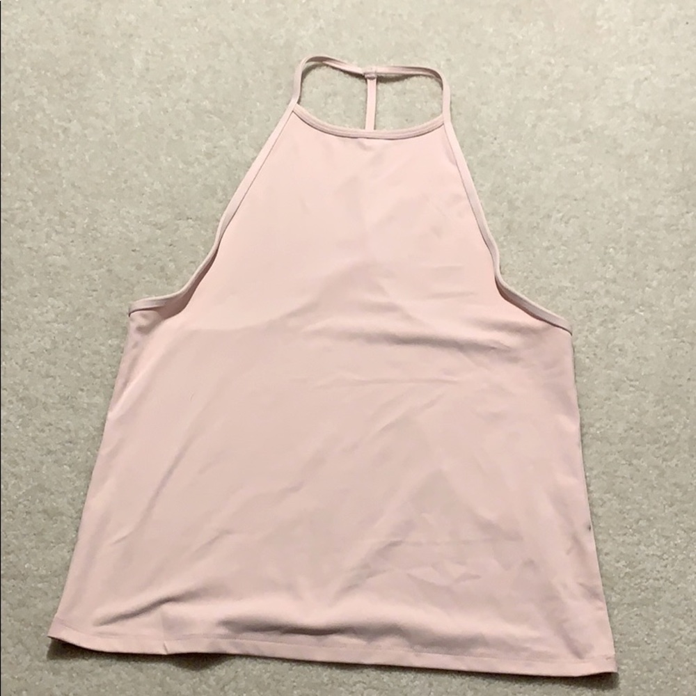 Light pink t-back athletic tank